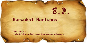 Burunkai Marianna névjegykártya